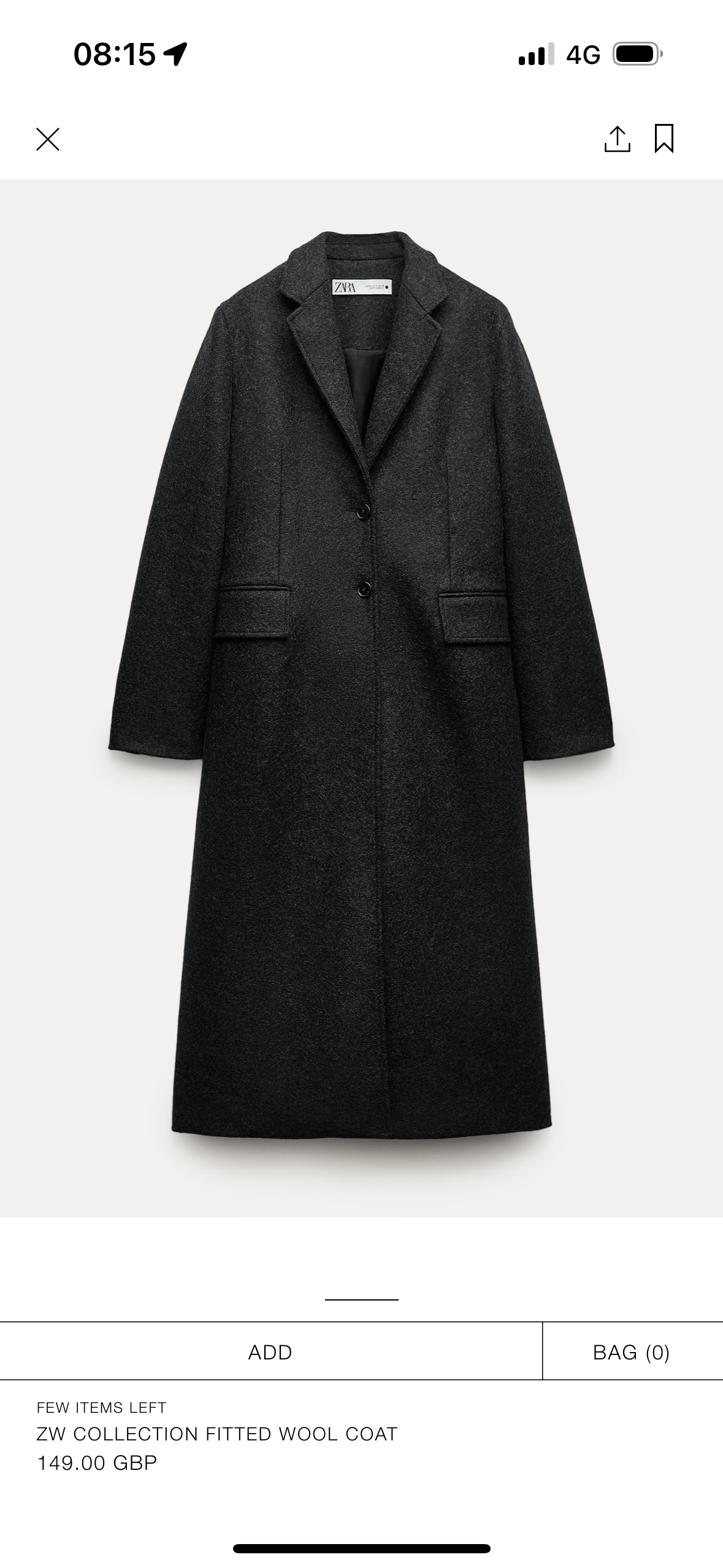 Zara wool coat