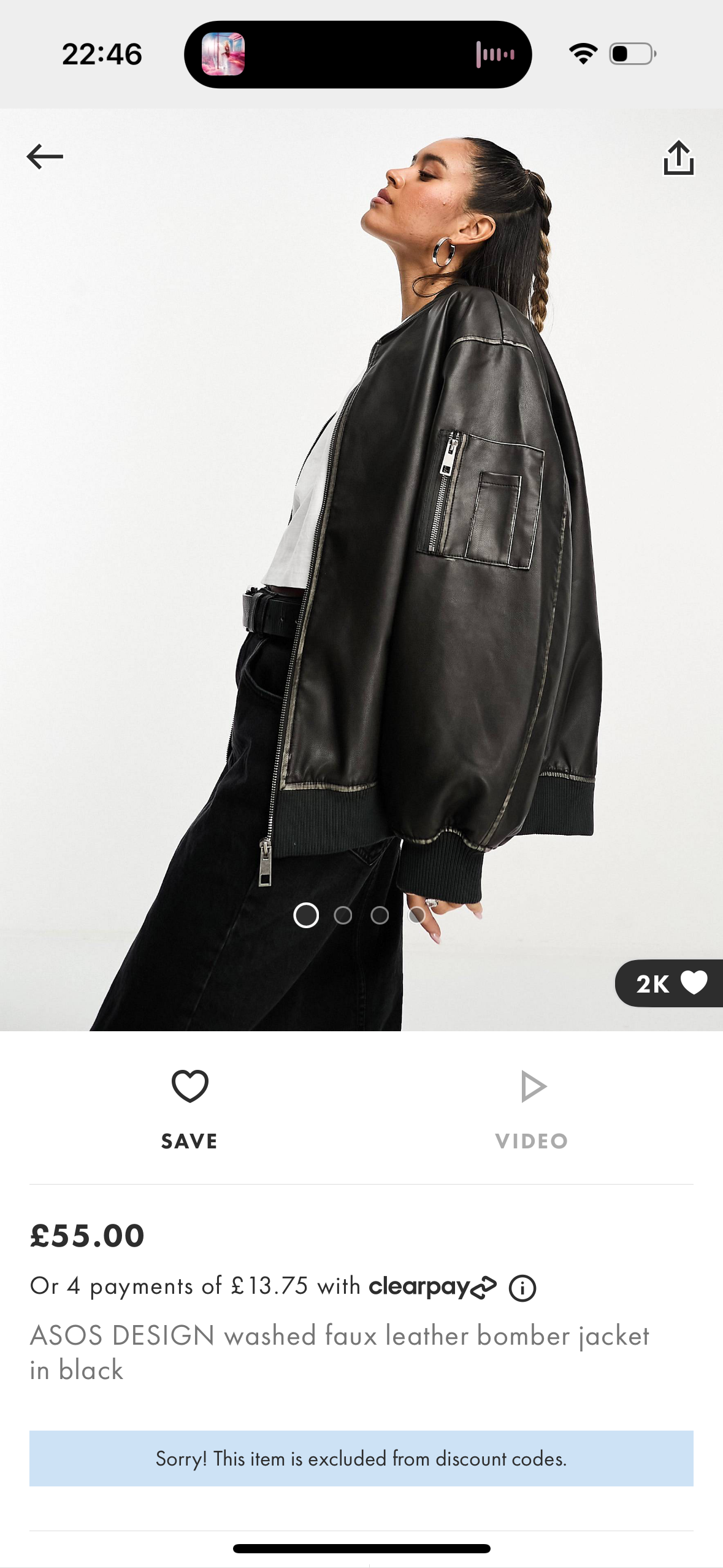 Black bomber leather jacket
